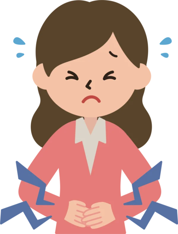 Woman with Abdominal Pain Icon PNG