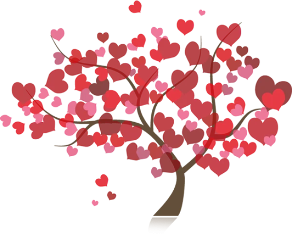 Love Heart Tree PNG Transparent Background