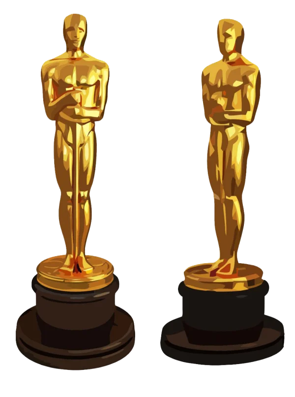 Golden Award Trophies PNG Transparent Background