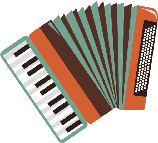 Colorful Accordion PNG Transparent Background