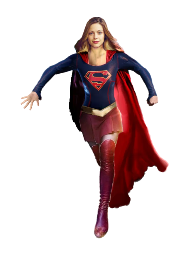 Supergirl Flying Pose PNG Transparent Background