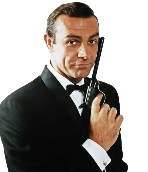 Sean Connery James Bond PNG with Pistol