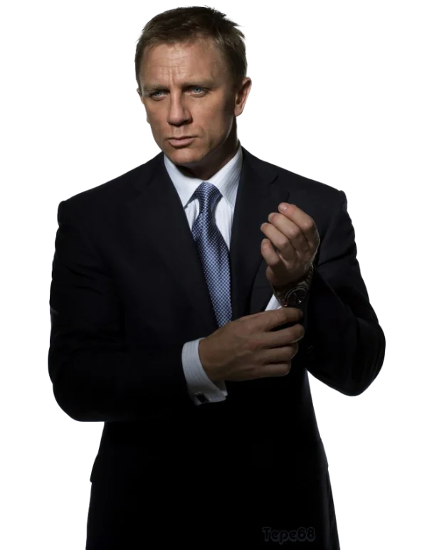 Daniel Craig in Suit PNG Transparent Background