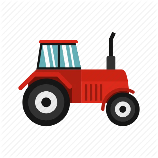 Red Farm Tractor PNG Transparent Background