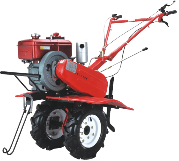 Red Power Tiller Machine PNG Transparent Background