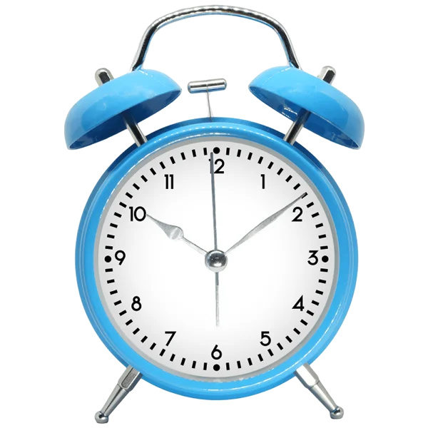 Blue Alarm Clock PNG Transparent Background