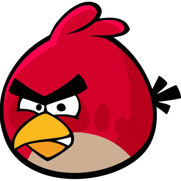 Red Angry Bird Character PNG Transparent Background