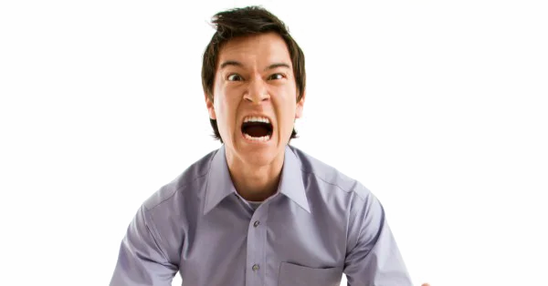 Angry Man Screaming PNG Transparent Background