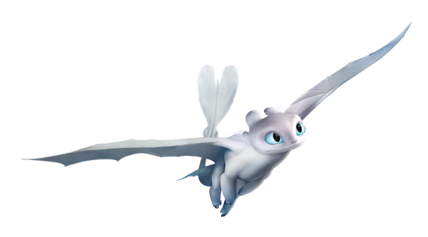Light Fury Dragon PNG Transparent Background