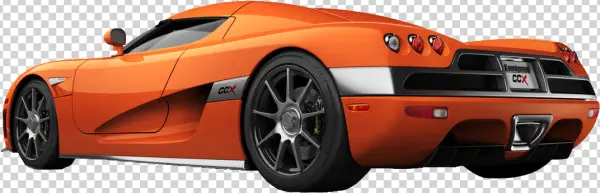 Orange Koenigsegg CCX Supercar PNG Transparent