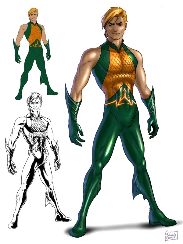 Aquaman Superhero Character PNG Transparent Background
