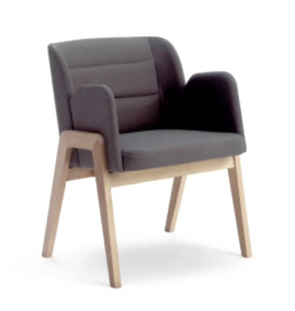 Modern Gray Armchair PNG Transparent Background