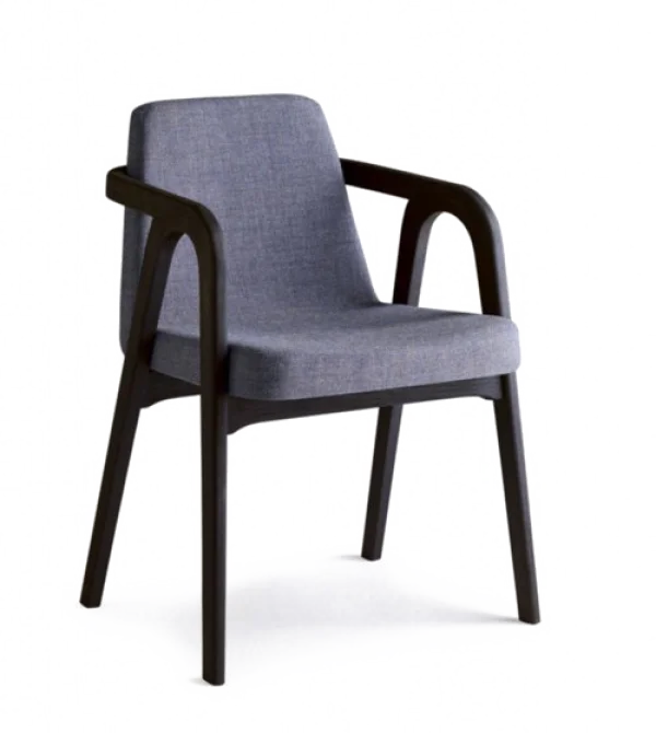 Modern Grey Fabric Armchair PNG Transparent Background