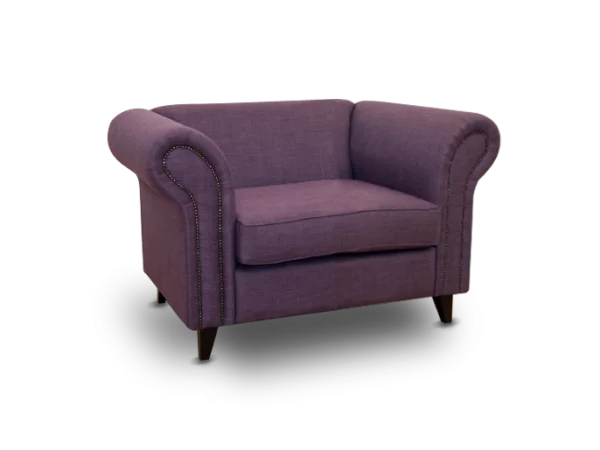 Elegant Purple Armchair PNG Transparent Background