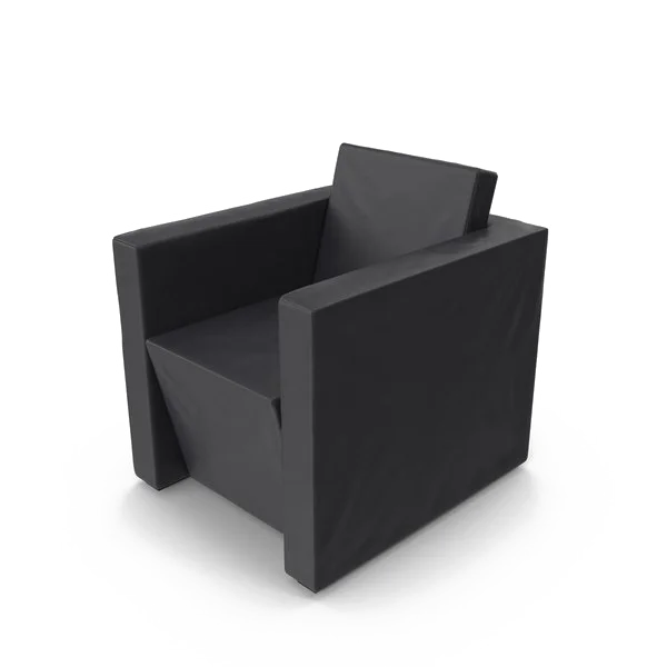 Black Armchair PNG Transparent Background