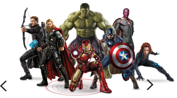 Marvel Avengers Superheroes Team PNG Transparent