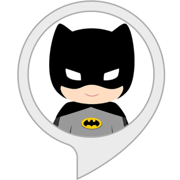 Cartoon Batman in Speech Bubble PNG Transparent