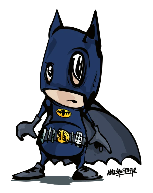 Cute Chibi Batman PNG Transparent Background