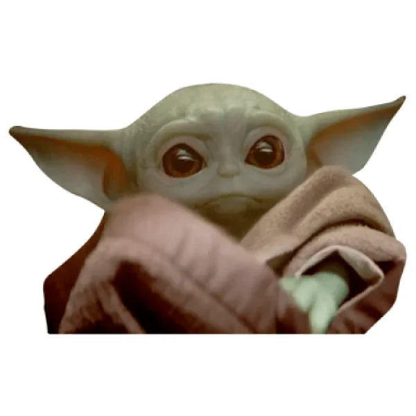 Baby Yoda Grogu PNG Transparent Background