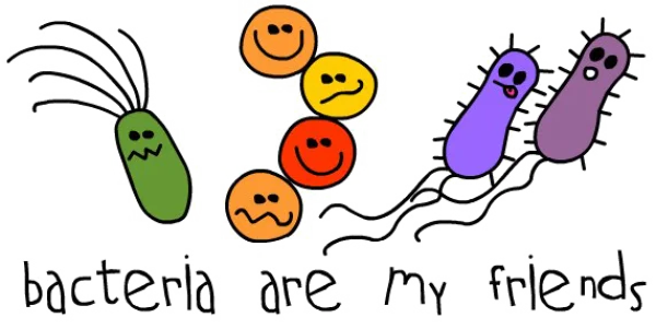 Cartoon Bacteria Are My Friends PNG