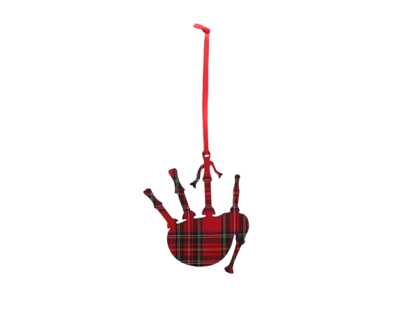 Tartan Bagpipe Ornament PNG Transparent Background
