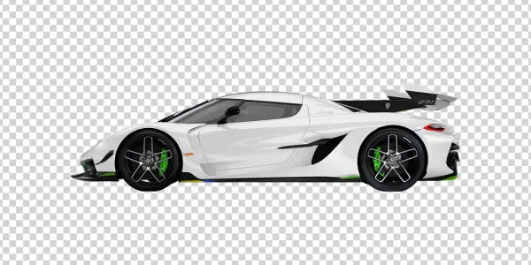 White Koenigsegg Jesko Hypercar Transparent PNG