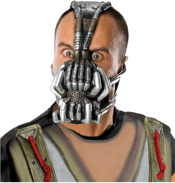 Man Wearing Bane Mask PNG Transparent Background