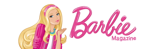 Barbie Magazine Logo PNG with Barbie Illustration