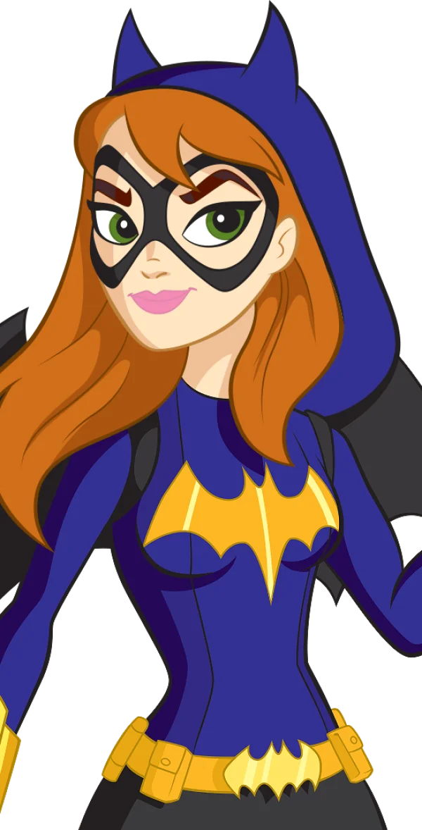Batgirl Cartoon Character PNG Transparent Background