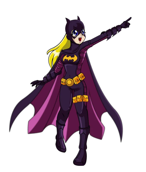 Chibi Batgirl Anime Illustration PNG Transparent