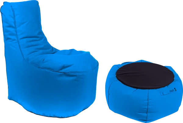 Blue Bean Bag Chair and Pouf Transparent PNG