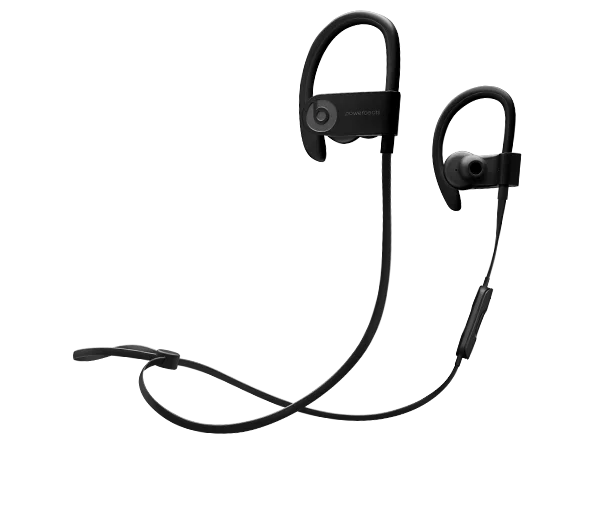 Black Powerbeats Wireless Earbuds PNG Transparent