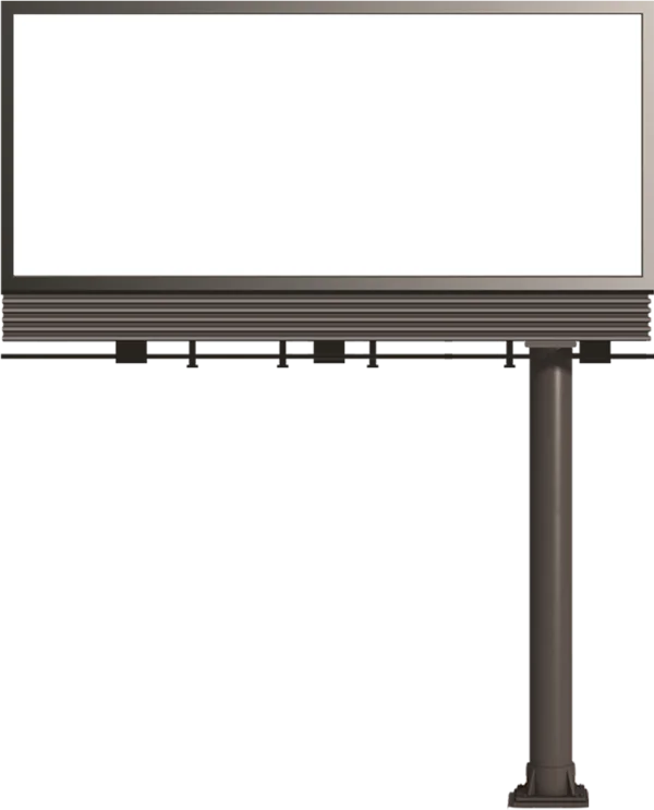 Blank Billboard Sign PNG Transparent Background