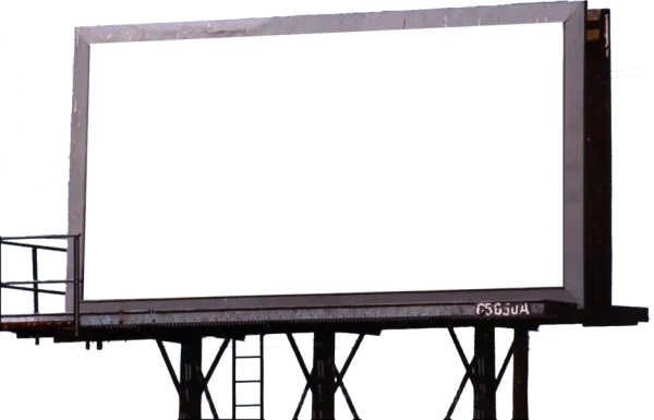 Blank Billboard Sign PNG Transparent Background