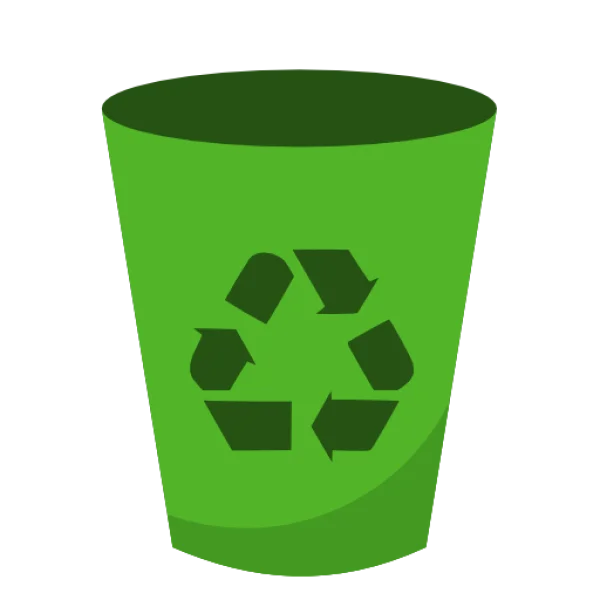 Green Recycling Bin Icon PNG