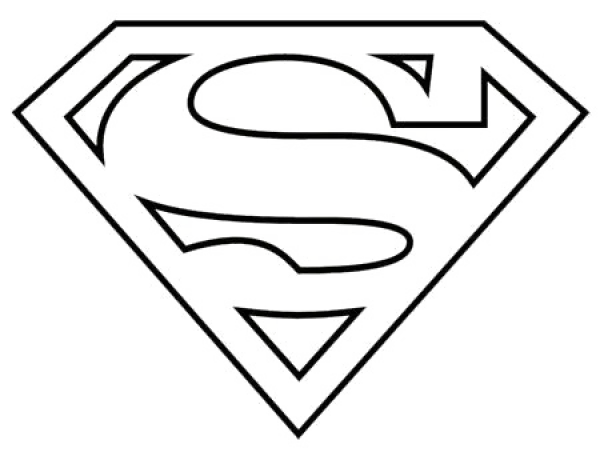Superman S Shield Logo Outline PNG Transparent