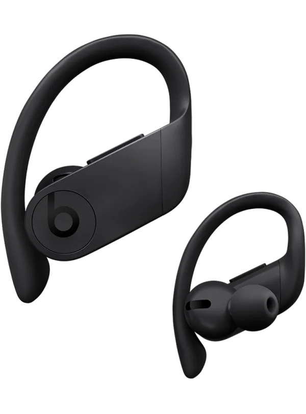 Black Beats Powerbeats Pro Wireless Headphones PNG Transparent Background