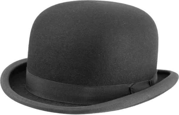 Black Bowler Hat PNG Transparent Background