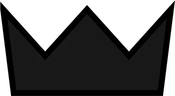 Simple Dark Crown Icon PNG Transparent