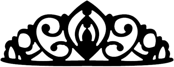 Elegant Tiara Outline PNG Transparent Background