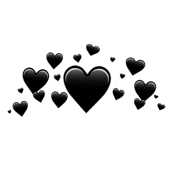 Glossy Dark Blob Shapes PNG Transparent Background