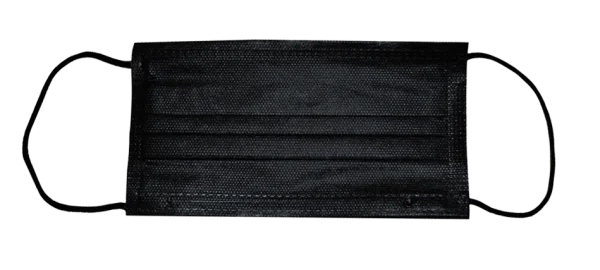 Black Surgical Face Mask PNG Transparent Background