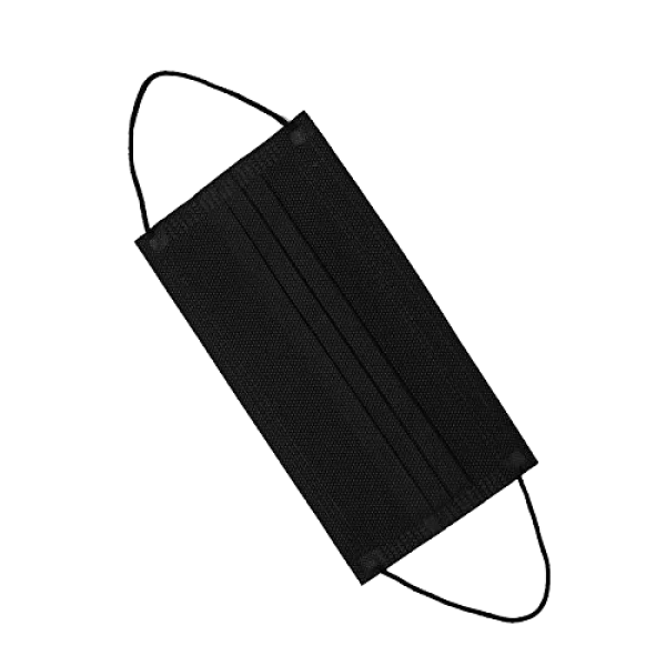 Black Disposable Face Mask PNG Transparent Background