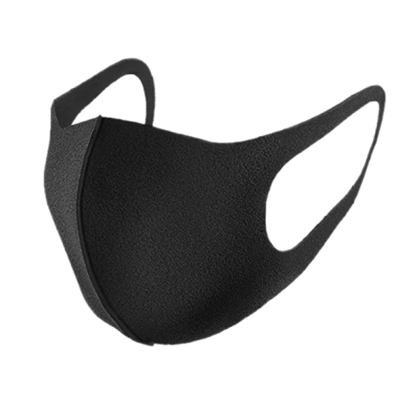 Black Reusable Face Mask PNG Transparent Background