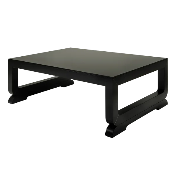 Sleek Black Coffee Table PNG Transparent
