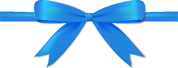 Blue Ribbon Bow PNG Transparent Background