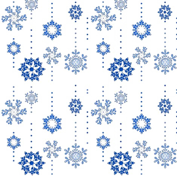 Blue Snowflakes Pattern PNG Transparent