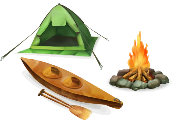 Camping Gear Kit PNG Transparent Background