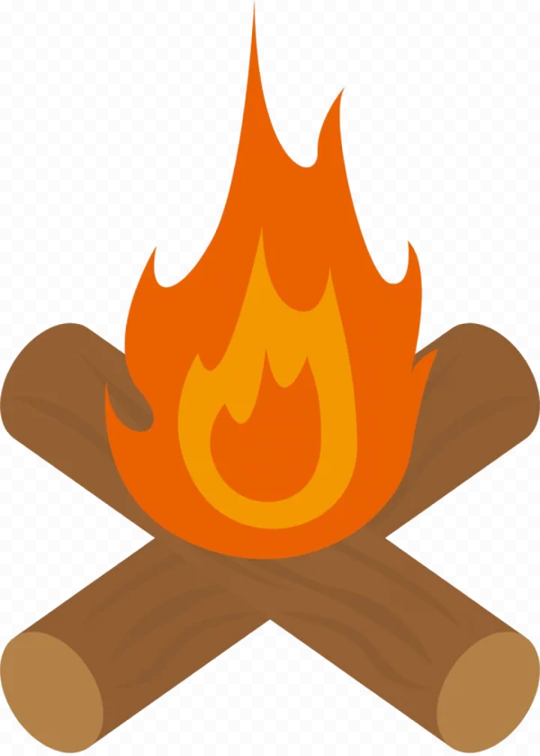 Cartoon Campfire PNG Transparent Background
