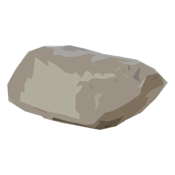 Simple Grey Rock PNG Transparent Background